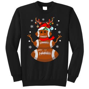 Christmas Football Snowman Kids Football Christmas Sweatshirt