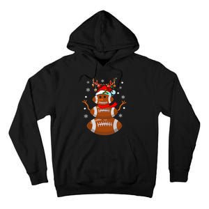 Christmas Football Snowman Kids Football Christmas Tall Hoodie