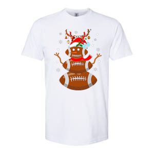 Christmas Football Snowman Kids Football Christmas Softstyle CVC T-Shirt