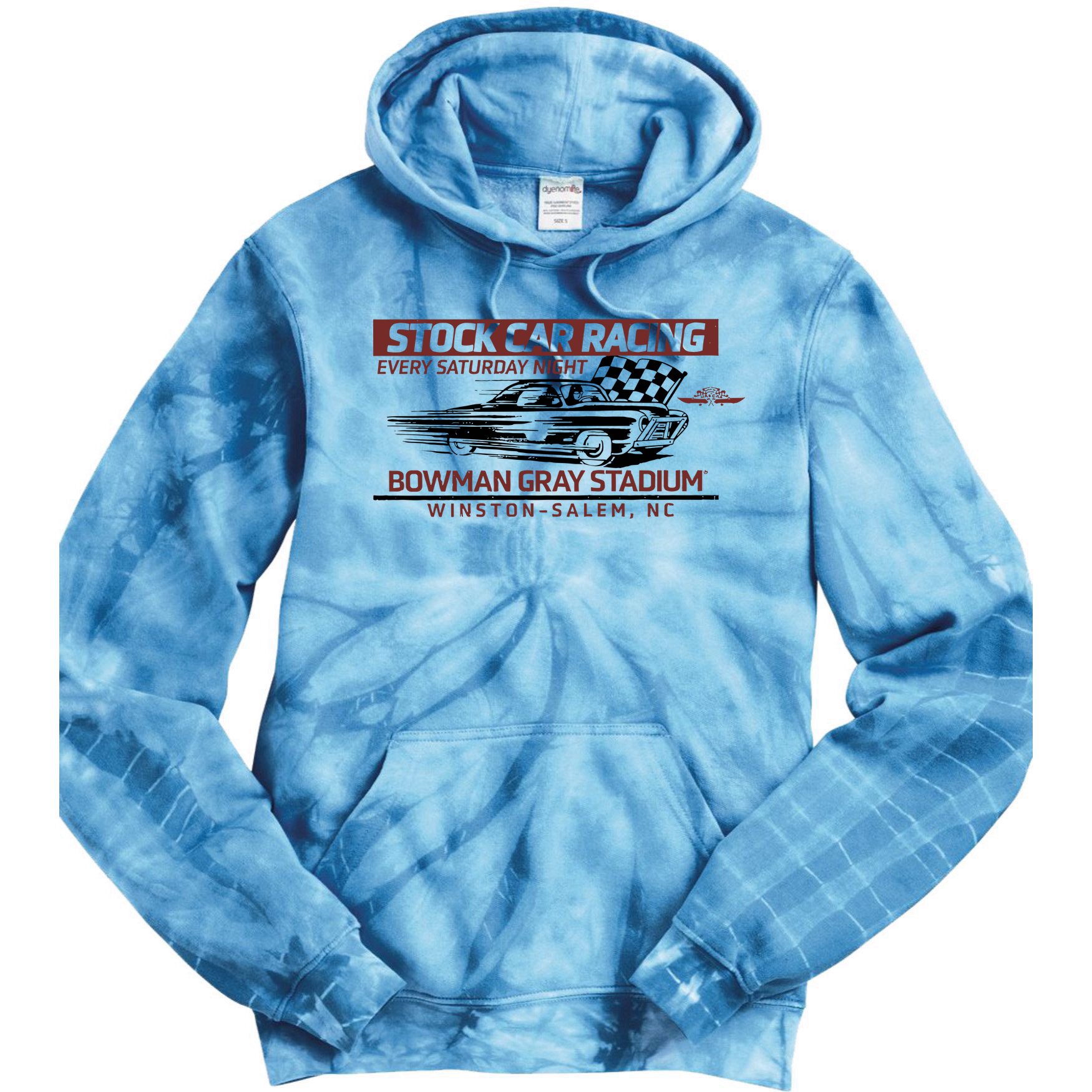 Checkered Flag Sports Tan Bowman Gray Stadium Clash Every Saturday Nigh Tie Dye Hoodie