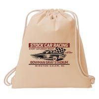 Checkered Flag Sports Tan Bowman Gray Stadium Clash Every Saturday Nigh Drawstring Bag