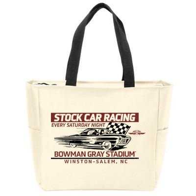 Checkered Flag Sports Tan Bowman Gray Stadium Clash Every Saturday Nigh Zip Tote Bag