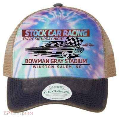 Checkered Flag Sports Tan Bowman Gray Stadium Clash Every Saturday Nigh Legacy Tie Dye Trucker Hat