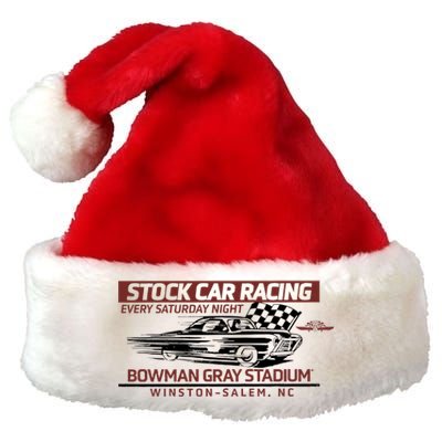 Checkered Flag Sports Tan Bowman Gray Stadium Clash Every Saturday Nigh Premium Christmas Santa Hat