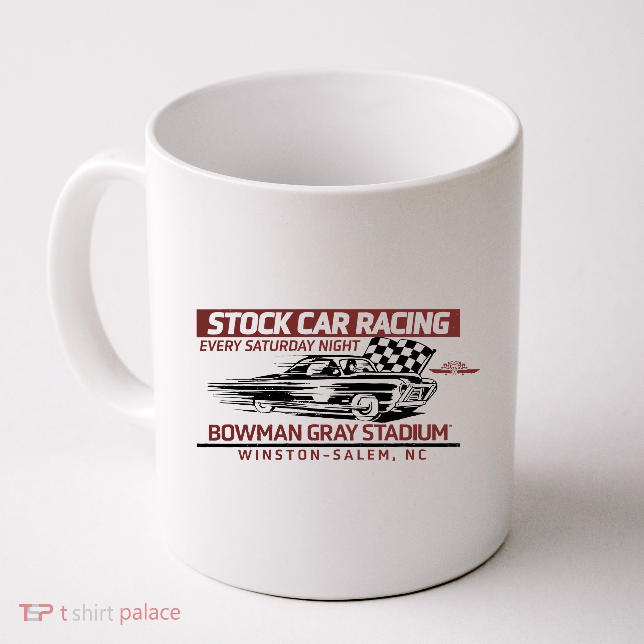 Checkered Flag Sports Tan Bowman Gray Stadium Clash Every Saturday Nigh Mug