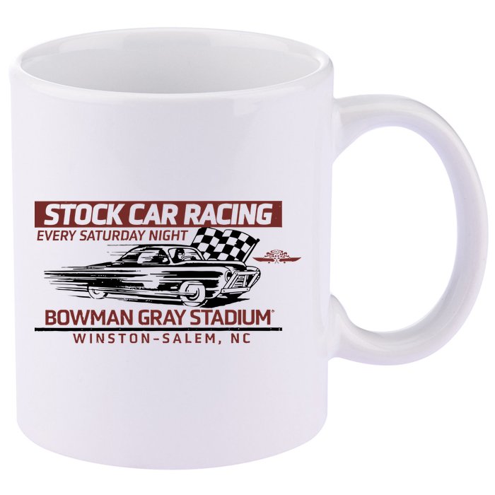 Checkered Flag Sports Tan Bowman Gray Stadium Clash Every Saturday Nigh 11oz C Handle Ceramic Mug