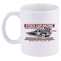 Checkered Flag Sports Tan Bowman Gray Stadium Clash Every Saturday Nigh 11oz C Handle Ceramic Mug