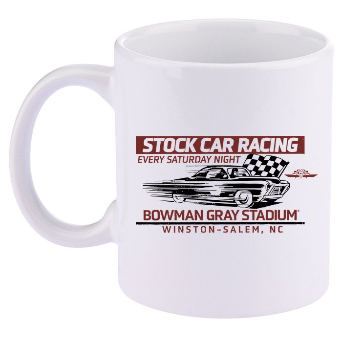 Checkered Flag Sports Tan Bowman Gray Stadium Clash Every Saturday Nigh 11oz C Handle Ceramic Mug