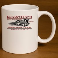 Checkered Flag Sports Tan Bowman Gray Stadium Clash Every Saturday Nigh 11oz C Handle Ceramic Mug