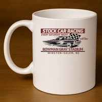 Checkered Flag Sports Tan Bowman Gray Stadium Clash Every Saturday Nigh 11oz C Handle Ceramic Mug