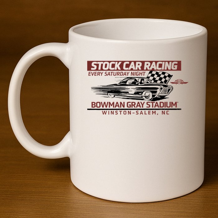 Checkered Flag Sports Tan Bowman Gray Stadium Clash Every Saturday Nigh 11oz C Handle Ceramic Mug
