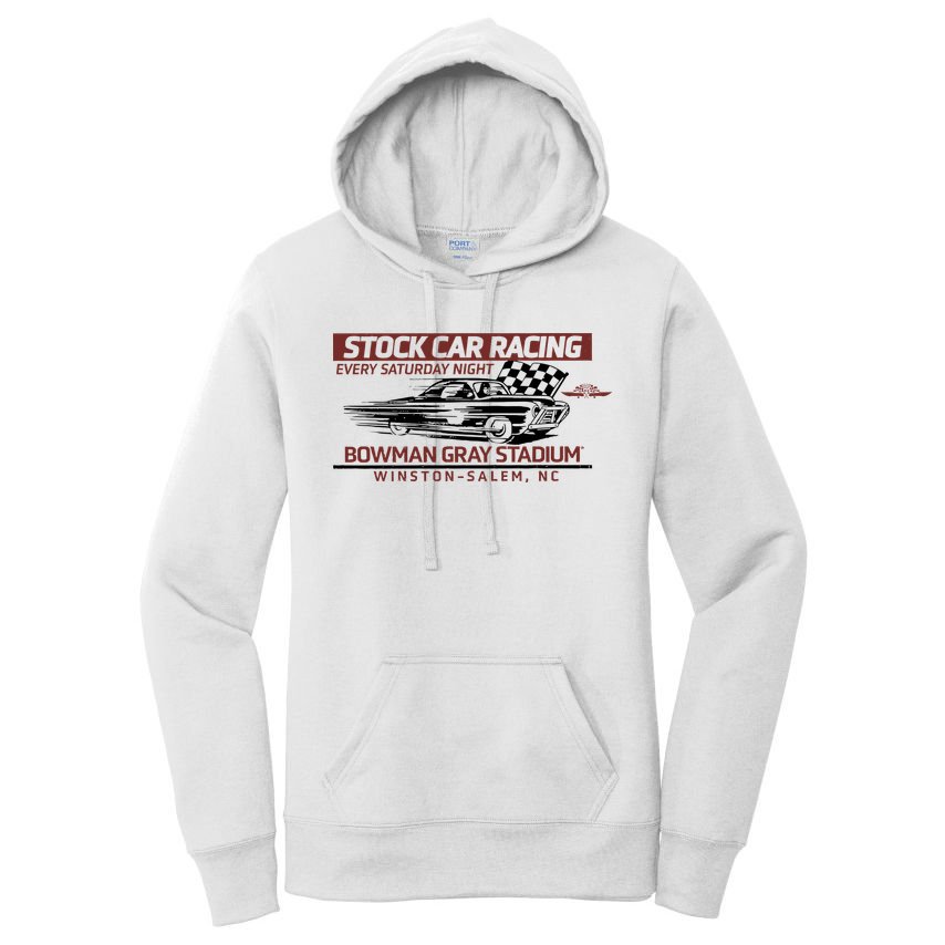 Checkered Flag Sports Tan Bowman Gray Stadium Clash Every Saturday Nigh Women's Pullover Hoodie