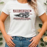 Checkered Flag Sports Tan Bowman Gray Stadium Clash Every Saturday Nigh Womens T-Shirt