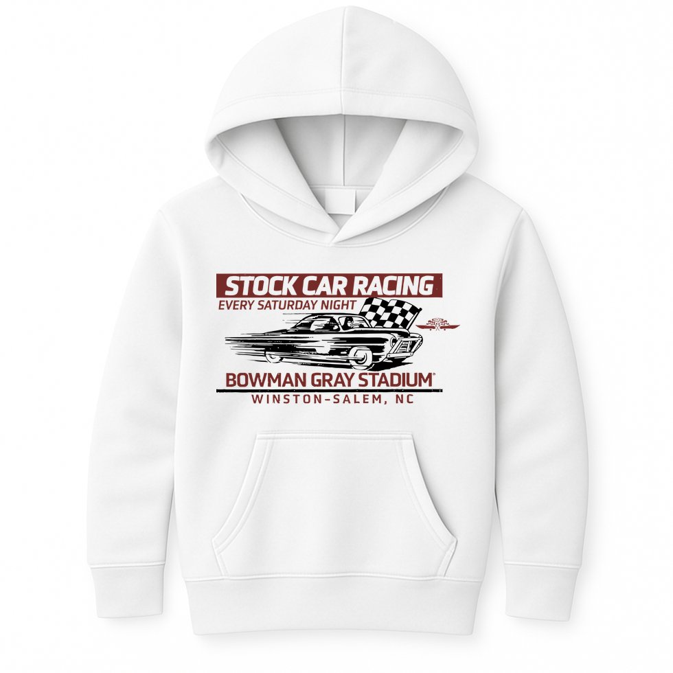 Checkered Flag Sports Tan Bowman Gray Stadium Clash Every Saturday Nigh Kids Hoodie