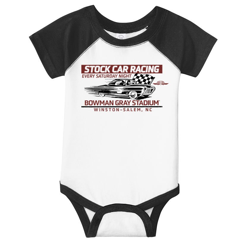 Checkered Flag Sports Tan Bowman Gray Stadium Clash Every Saturday Nigh Infant Baby Jersey Bodysuit