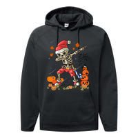 Christmas Funny Santa Skeleton Dabbing Halloween Costume Fun Performance Fleece Hoodie