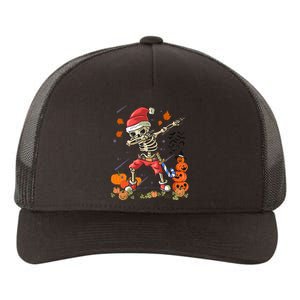 Christmas Funny Santa Skeleton Dabbing Halloween Costume Fun Yupoong Adult 5-Panel Trucker Hat