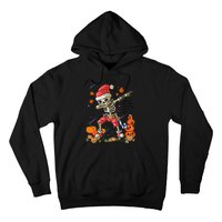 Christmas Funny Santa Skeleton Dabbing Halloween Costume Fun Hoodie