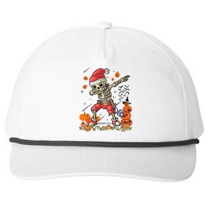 Christmas Funny Santa Skeleton Dabbing Halloween Costume Fun Snapback Five-Panel Rope Hat