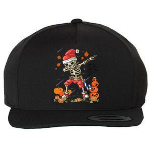 Christmas Funny Santa Skeleton Dabbing Halloween Costume Fun Wool Snapback Cap