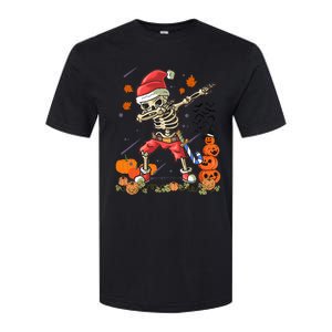 Christmas Funny Santa Skeleton Dabbing Halloween Costume Fun Softstyle CVC T-Shirt