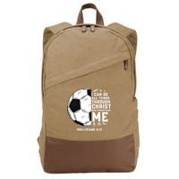 Christian Funny Soccer Men Boys Religious Cotton Canvas Backpack