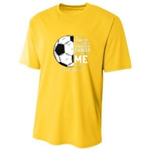 Christian Funny Soccer Men Boys Religious Youth Performance Sprint T-Shirt