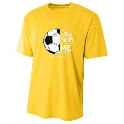 Christian Funny Soccer Men Boys Religious Youth Performance Sprint T-Shirt