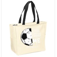 Christian Funny Soccer Men Boys Religious Zip Tote Bag