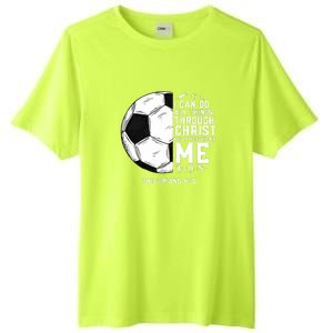 Christian Funny Soccer Men Boys Religious Tall Fusion ChromaSoft Performance T-Shirt