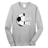 Christian Funny Soccer Men Boys Religious Long Sleeve Shirt