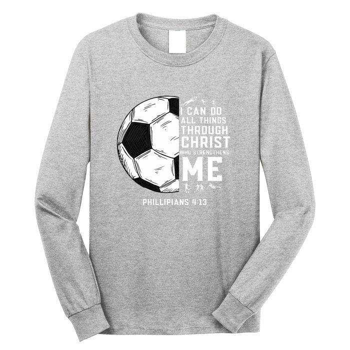 Christian Funny Soccer Men Boys Religious Long Sleeve Shirt