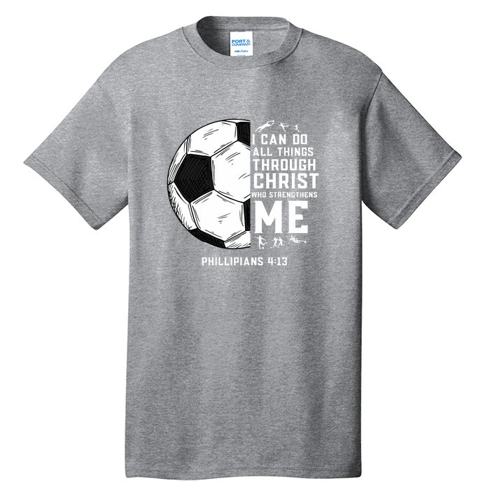 Christian Funny Soccer Men Boys Religious Tall T-Shirt