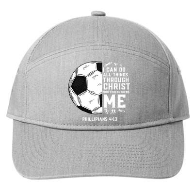 Christian Funny Soccer Men Boys Religious 7-Panel Snapback Hat
