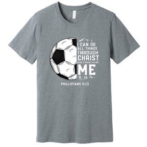 Christian Funny Soccer Men Boys Religious Premium T-Shirt