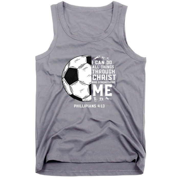 Christian Funny Soccer Men Boys Religious Tank Top