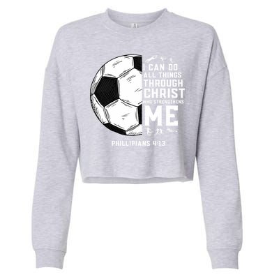 Christian Funny Soccer Men Boys Religious Cropped Pullover Crew