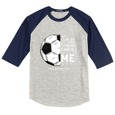 Christian Funny Soccer Men Boys Religious Kids Colorblock Raglan Jersey