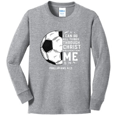 Christian Funny Soccer Men Boys Religious Kids Long Sleeve Shirt