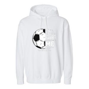 Christian Funny Soccer Men Boys Religious Garment-Dyed Fleece Hoodie