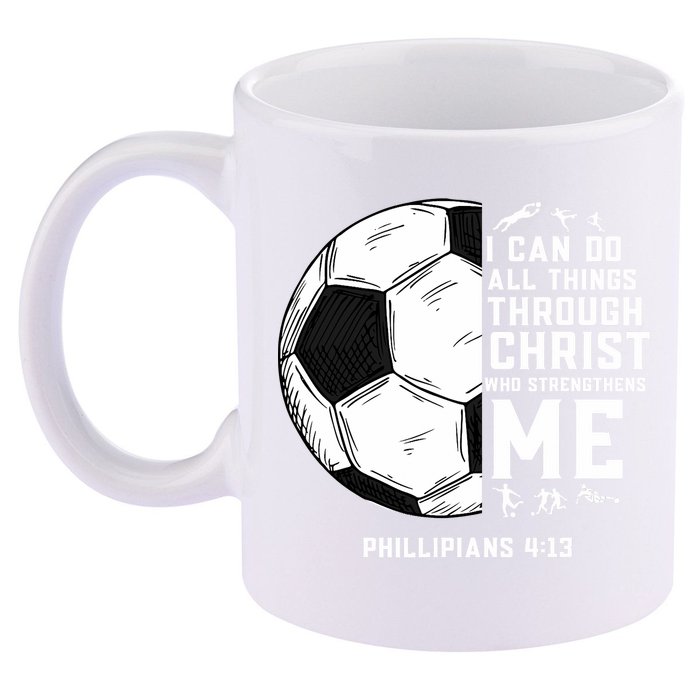 Christian Funny Soccer Men Boys Religious 11oz C Handle Ceramic Mug