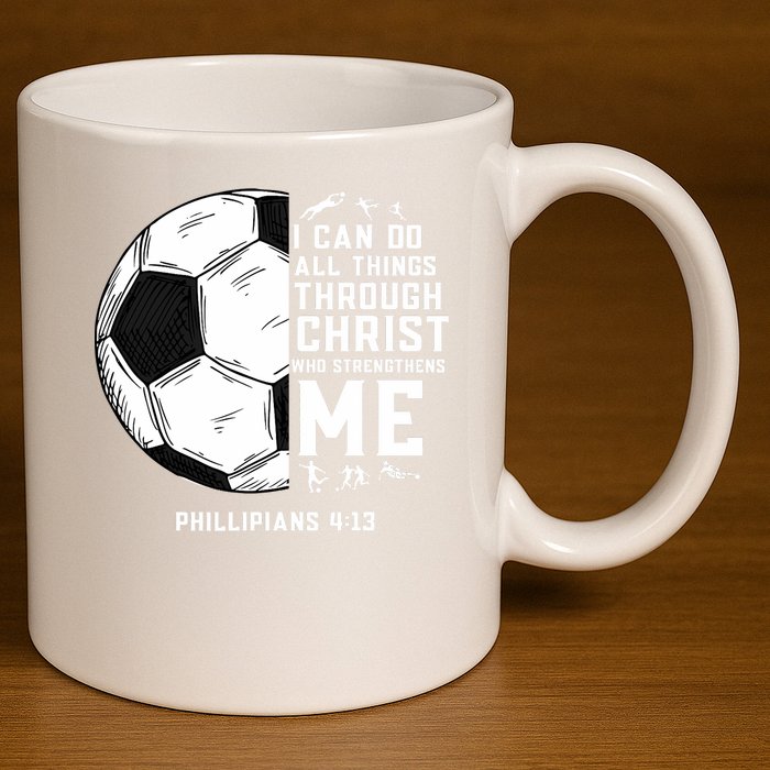 Christian Funny Soccer Men Boys Religious 11oz C Handle Ceramic Mug