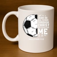 Christian Funny Soccer Men Boys Religious 11oz C Handle Ceramic Mug