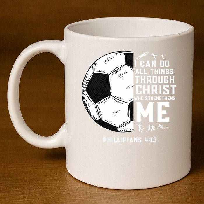 Christian Funny Soccer Men Boys Religious 11oz C Handle Ceramic Mug