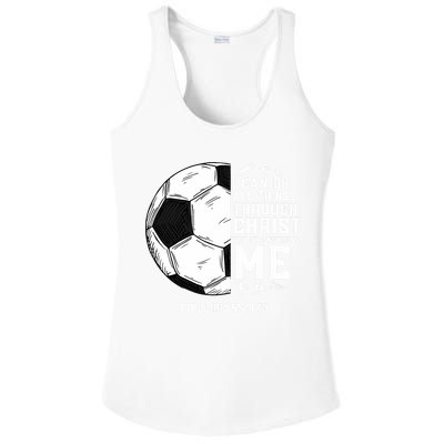 Christian Funny Soccer Men Boys Religious Ladies PosiCharge Competitor Racerback Tank
