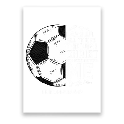 Christian Funny Soccer Men Boys Religious Poster
