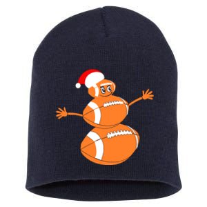 Christmas Football Snowman Football Christmas Short Acrylic Beanie