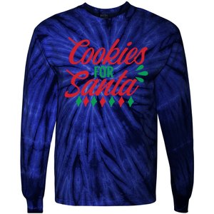 Cookies For Santa Tie-Dye Long Sleeve Shirt