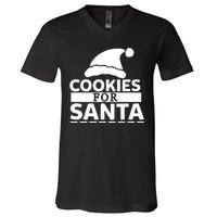 Cookies For Santa V-Neck T-Shirt