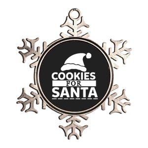 Cookies For Santa Metallic Star Ornament